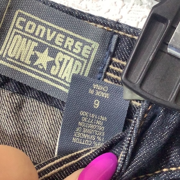 Converse One ⭐️ Star NEW - Sz 6 - bootcut whiskered lightweight Jeans - Picture 6 of 6